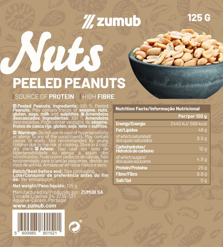 Amendoins Descascados