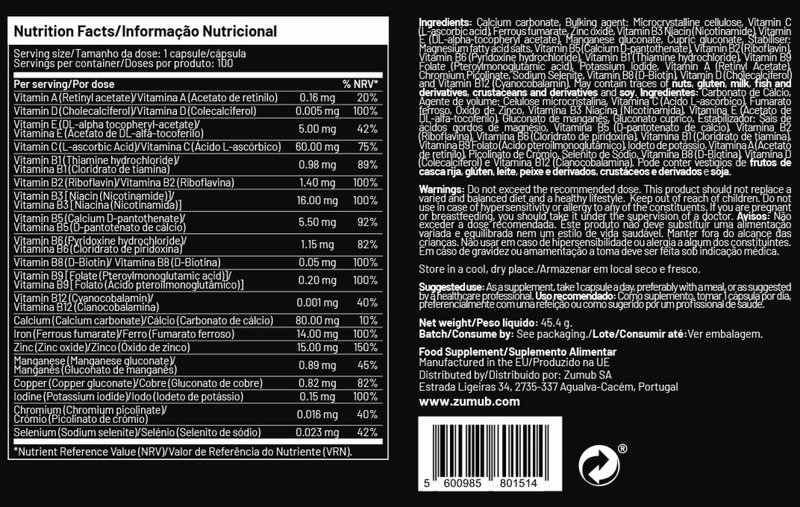 Multivitaminas + Minerais