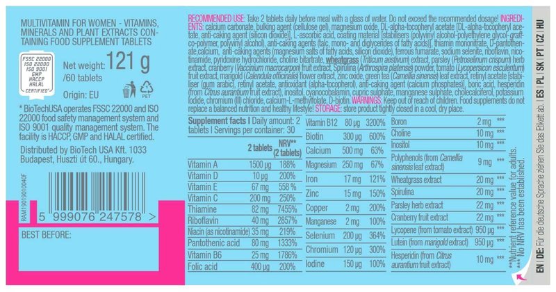 Multivitaminas para Mulher