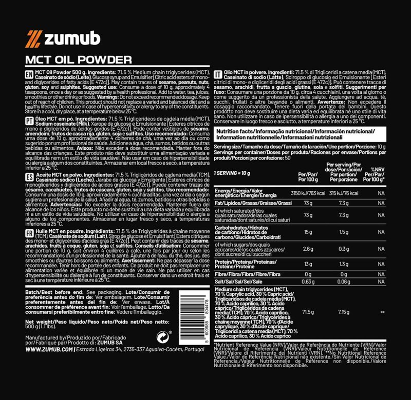 Óleo MCT em pó