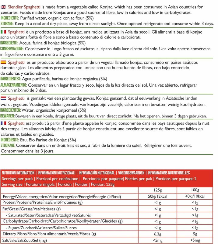 Pasta Konjac Esparguete Biológico