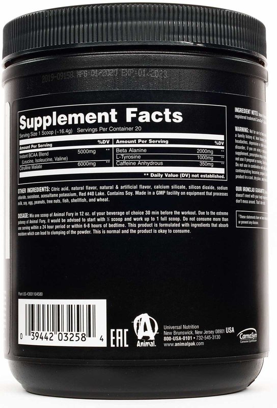 Pré-treino Fury Bring the pain